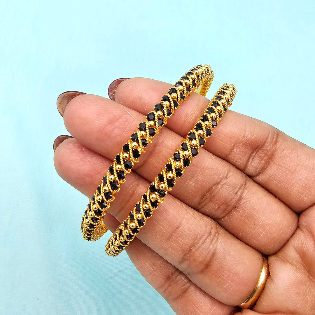 Black beads Bangles