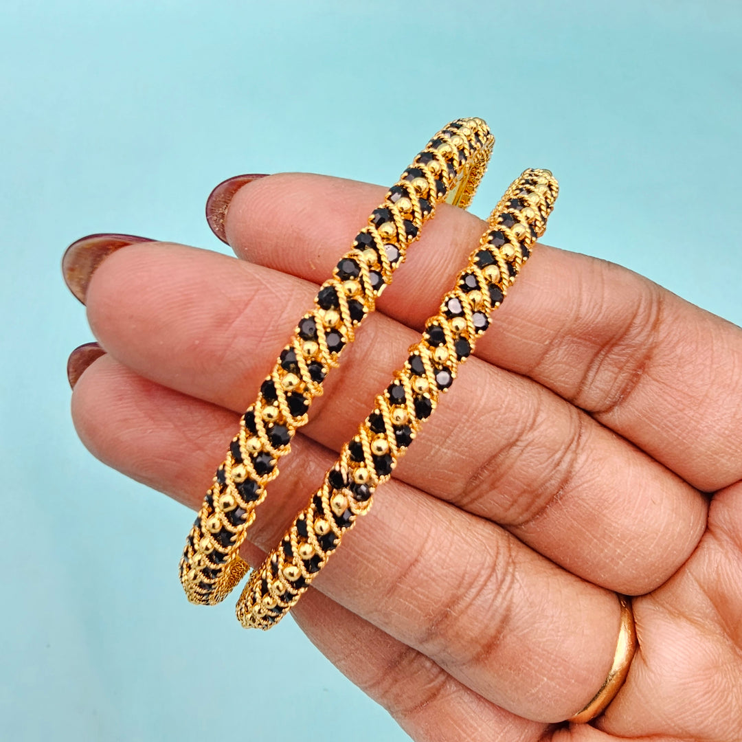 Black beads Bangles