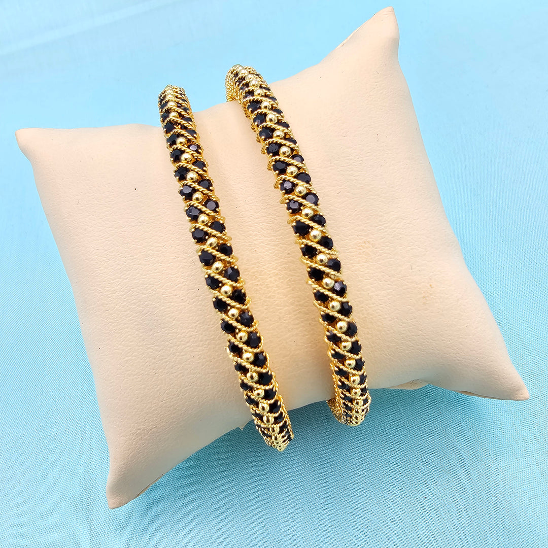 Black beads Bangles