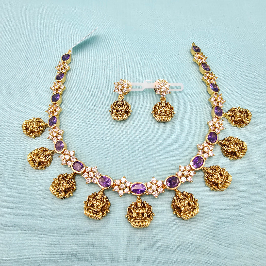 Amethyst Lakshmi necklace