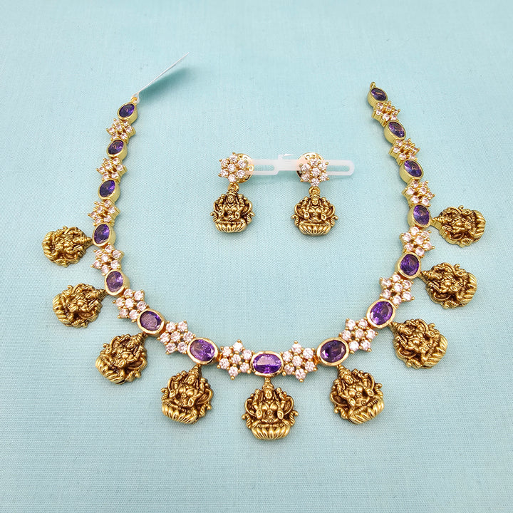 Amethyst Lakshmi necklace