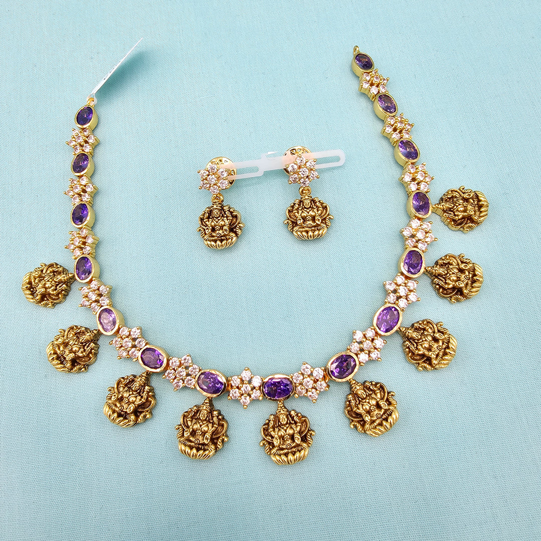 Amethyst Lakshmi necklace