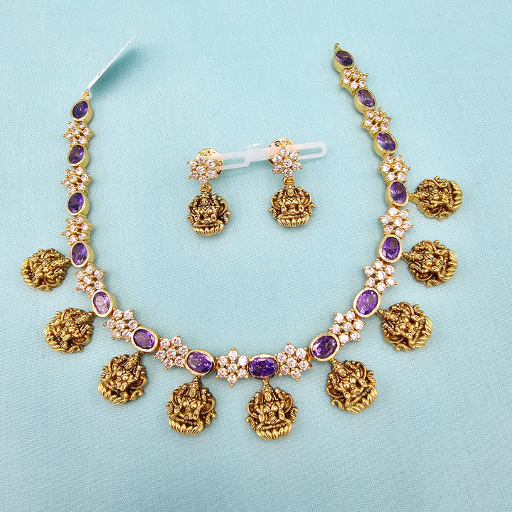 Amethyst Lakshmi necklace