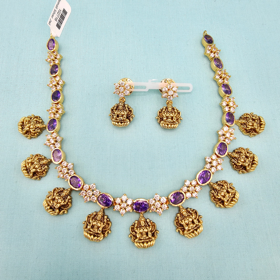 Amethyst Lakshmi necklace