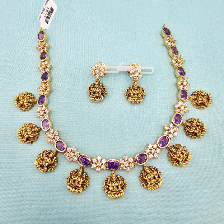 Amethyst Lakshmi necklace