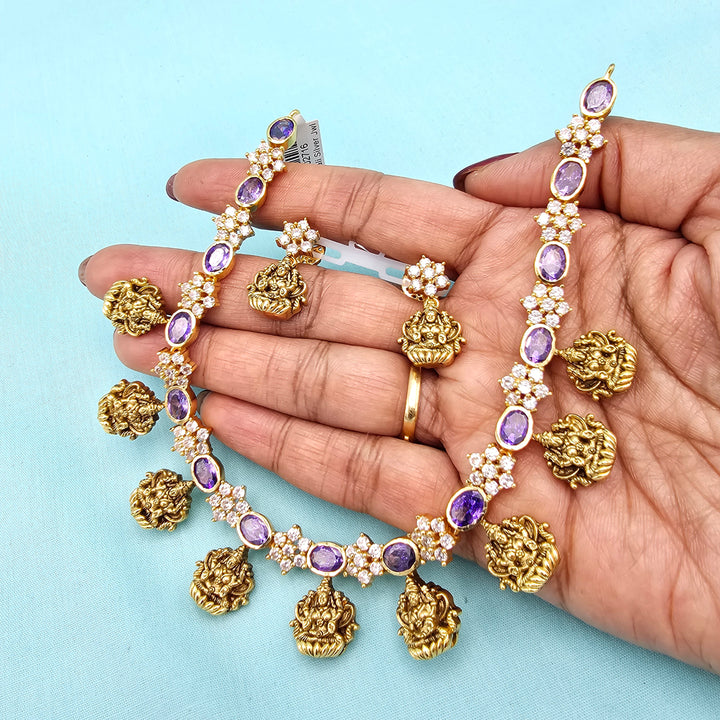 Amethyst Lakshmi necklace