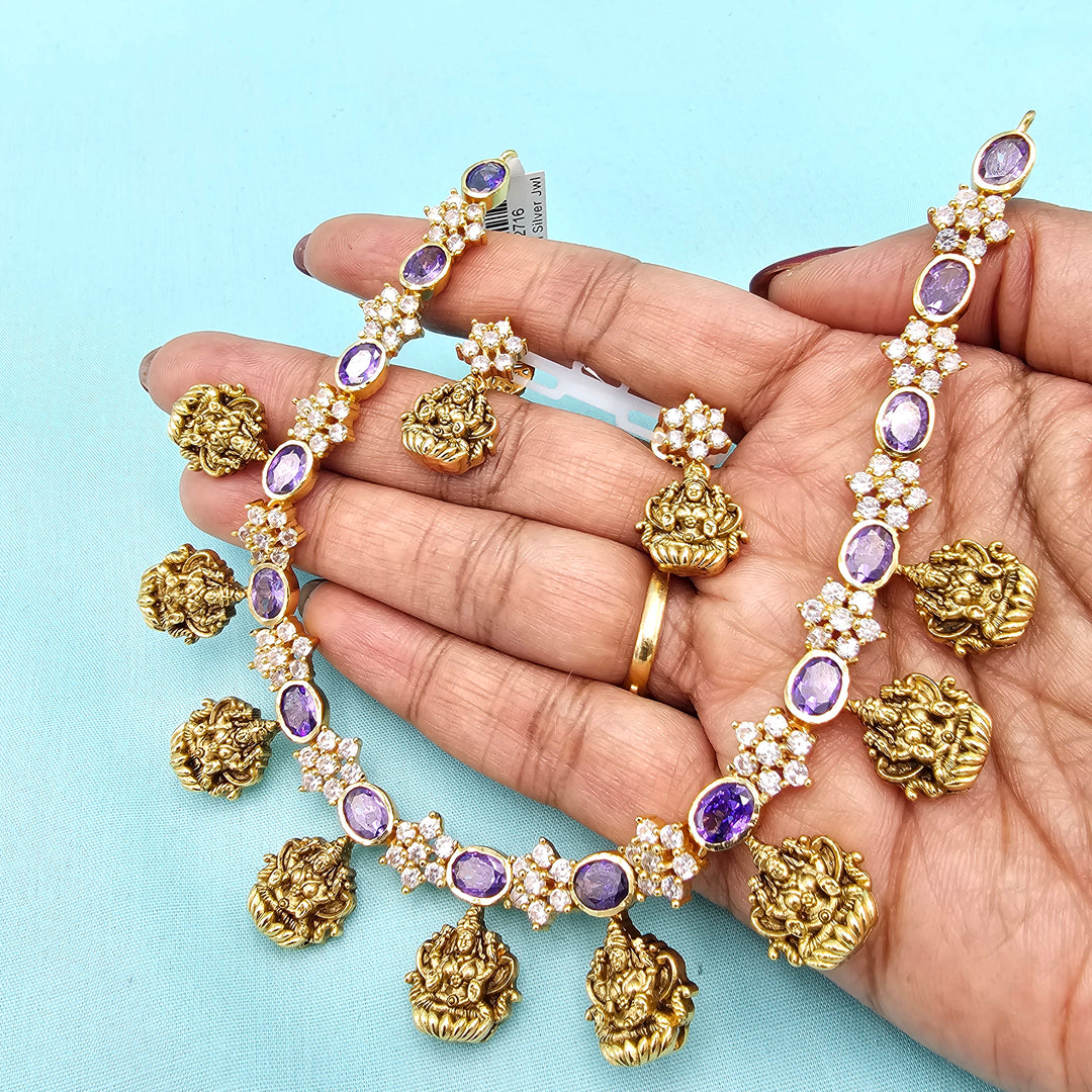 Amethyst Lakshmi necklace