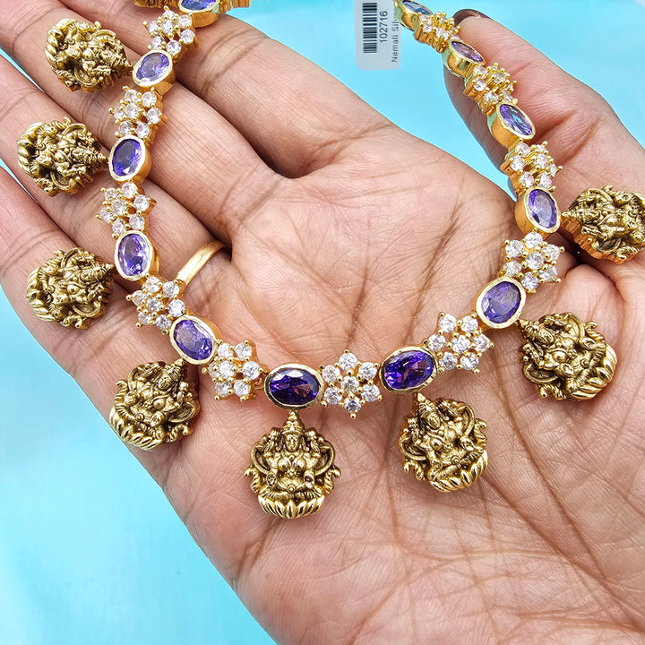 Amethyst Lakshmi necklace