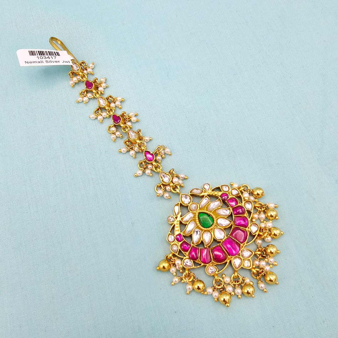 Silver Kundan Tikka