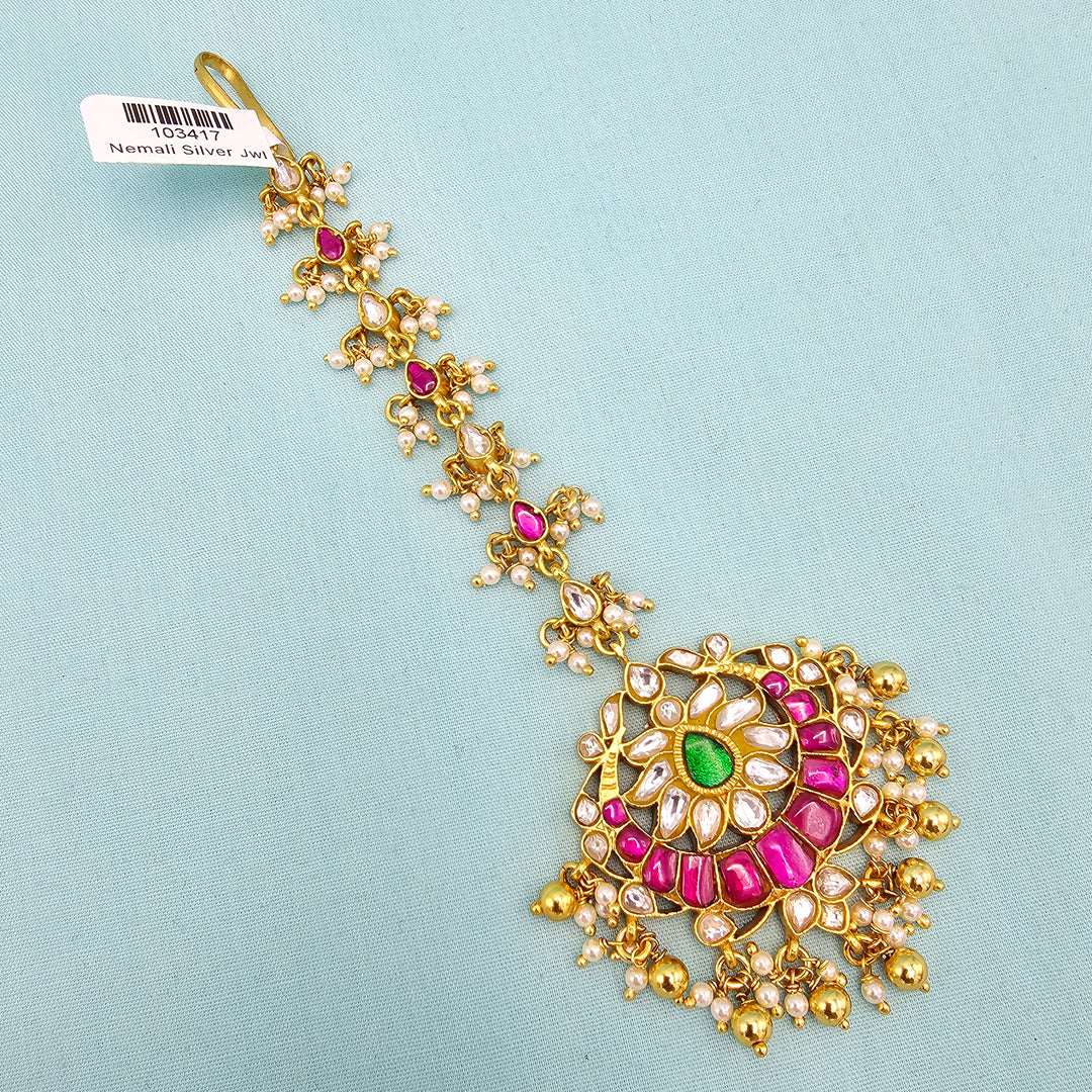 Silver Kundan Tikka