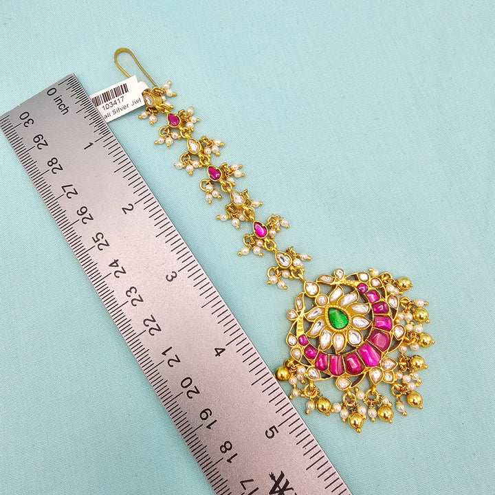 Silver Kundan Tikka