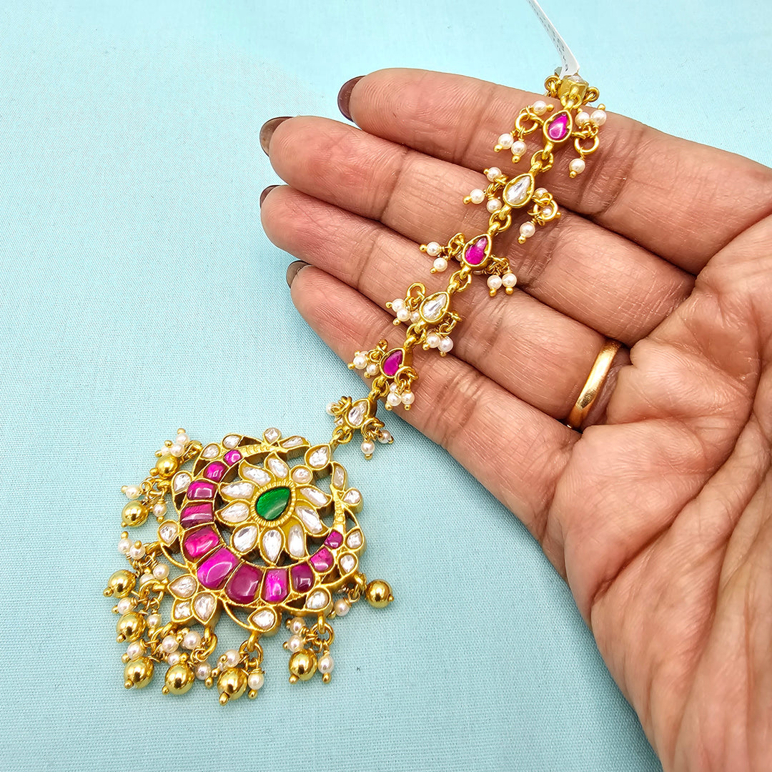 Silver Kundan Tikka