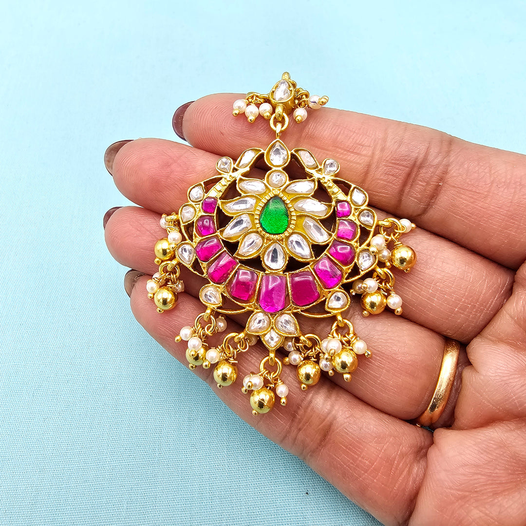 Silver Kundan Tikka