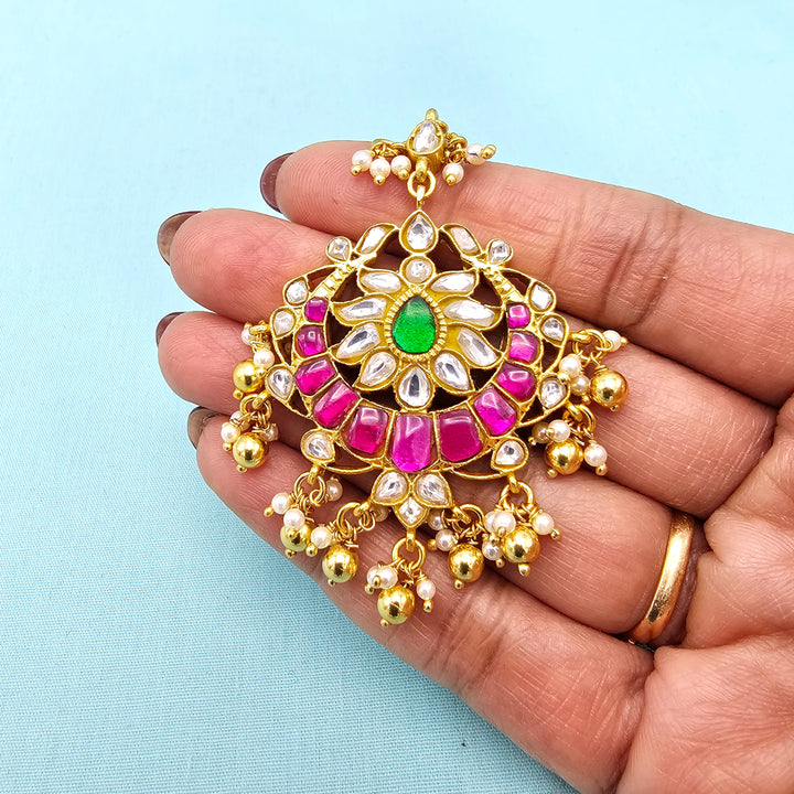 Silver Kundan Tikka