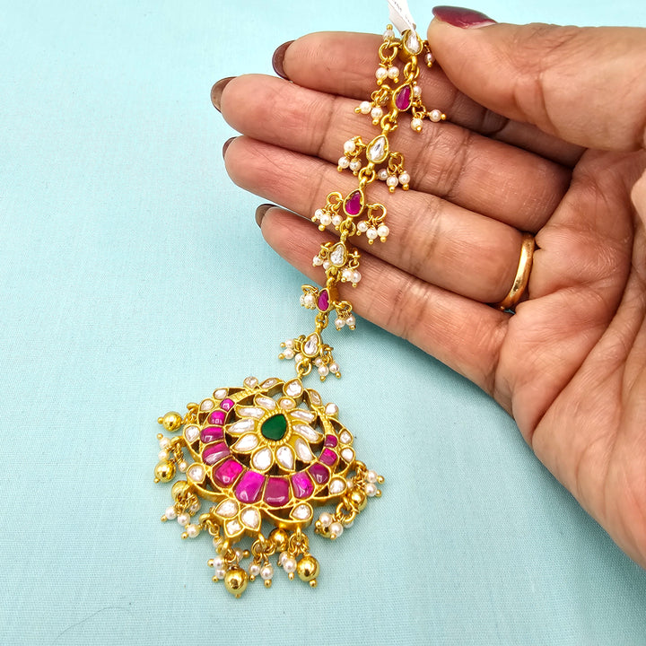 Silver Kundan Tikka