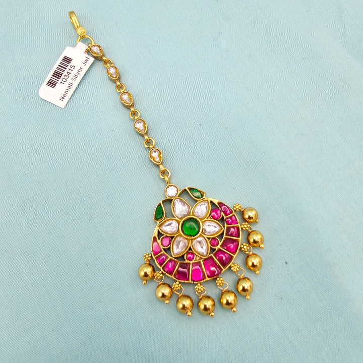 92.5 Silver Kundan Tikka