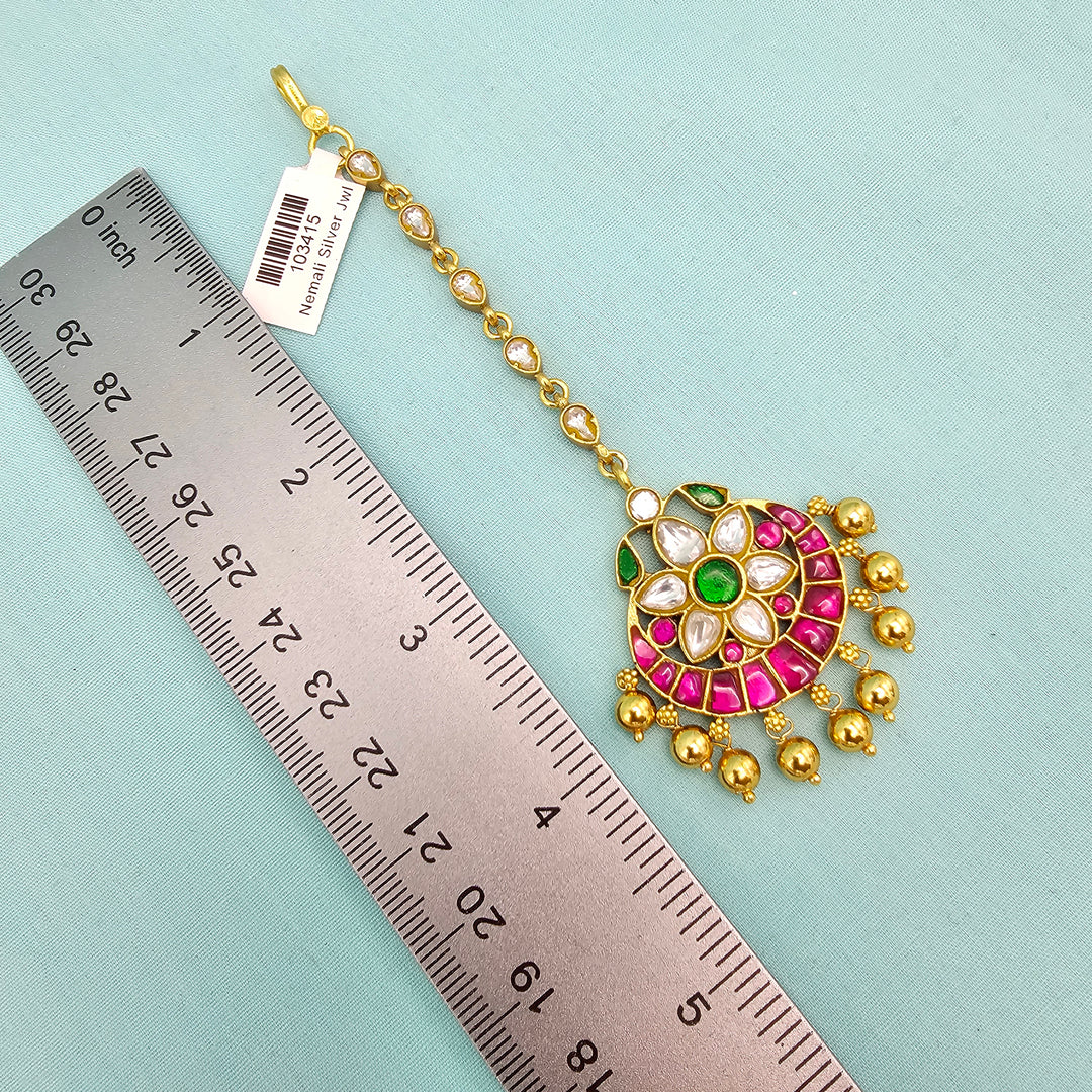 92.5 Silver Kundan Tikka