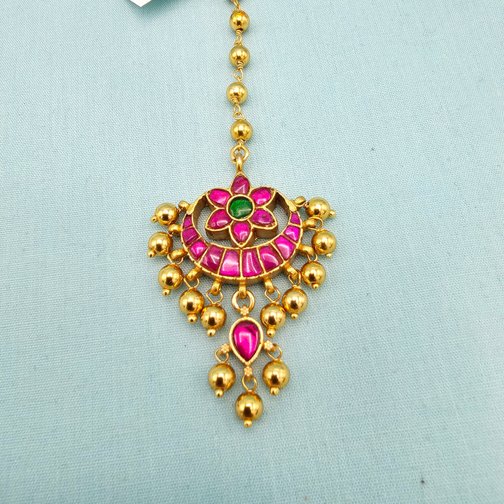 Pink Kundan Tikka