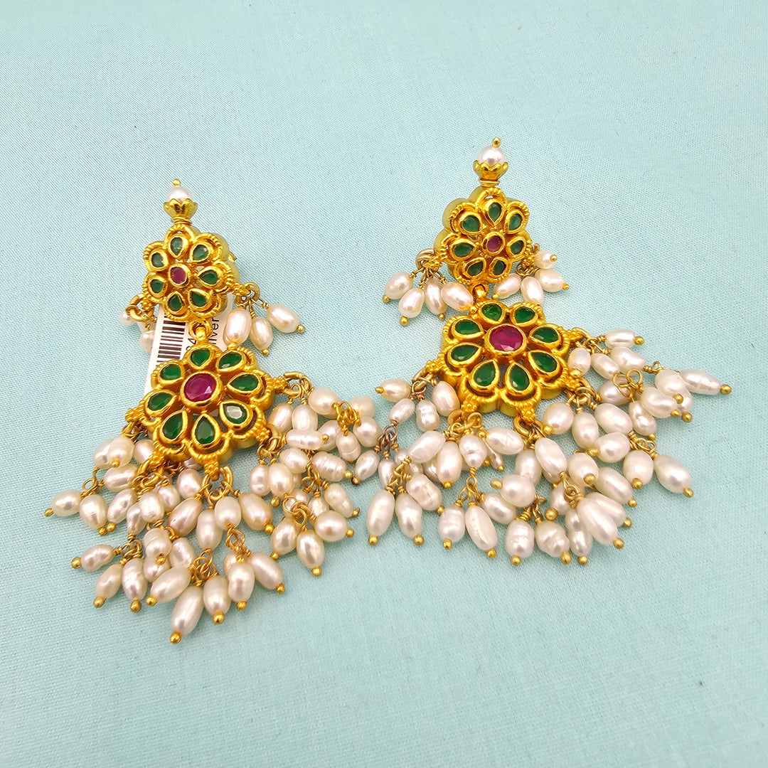 Green and Pink earrings