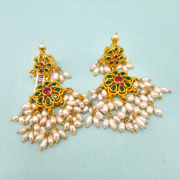 Green and Pink earrings