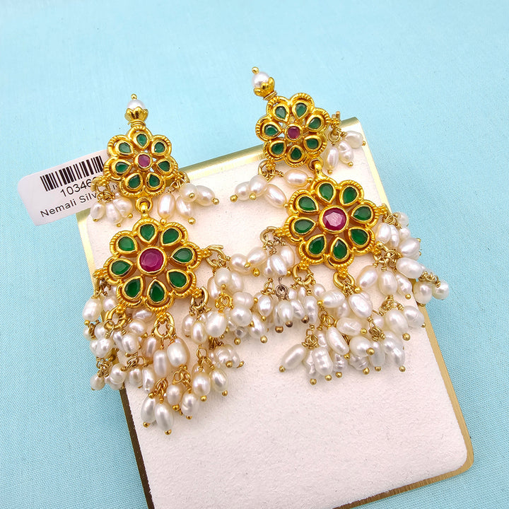 Green and Pink earrings