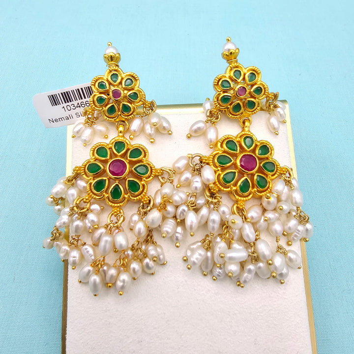 Green and Pink earrings