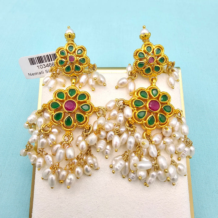 Green and Pink earrings