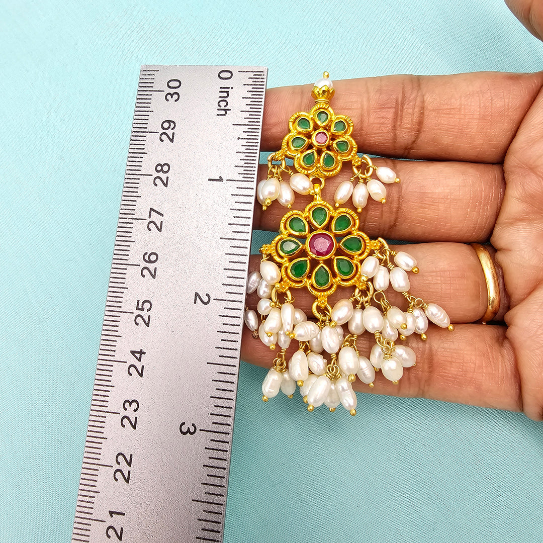 Green and Pink earrings