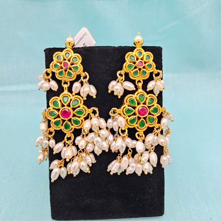 Green and Pink earrings