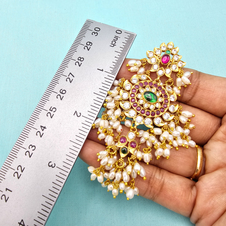 Silver CZ Nakshi Jhumka