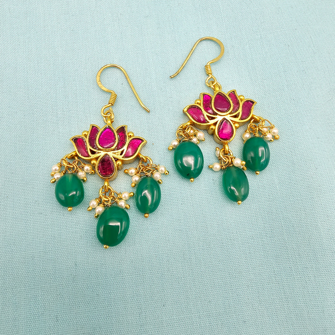 92.5 Silver Kundan danglers
