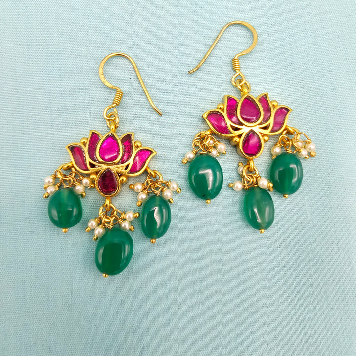 92.5 Silver Kundan danglers