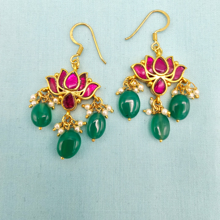 92.5 Silver Kundan danglers