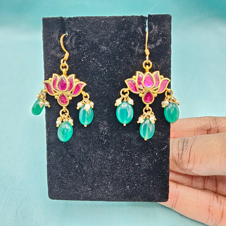 92.5 Silver Kundan danglers