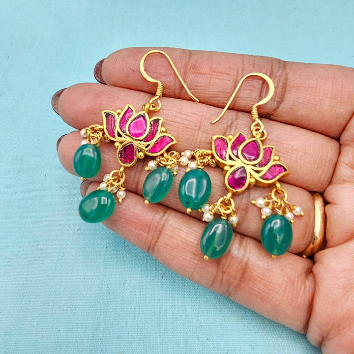 92.5 Silver Kundan danglers