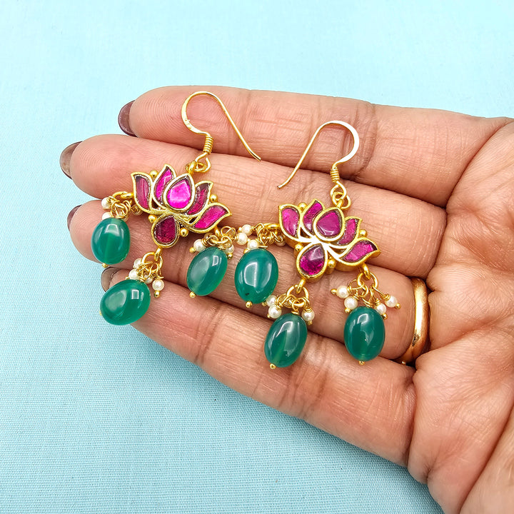 92.5 Silver Kundan danglers