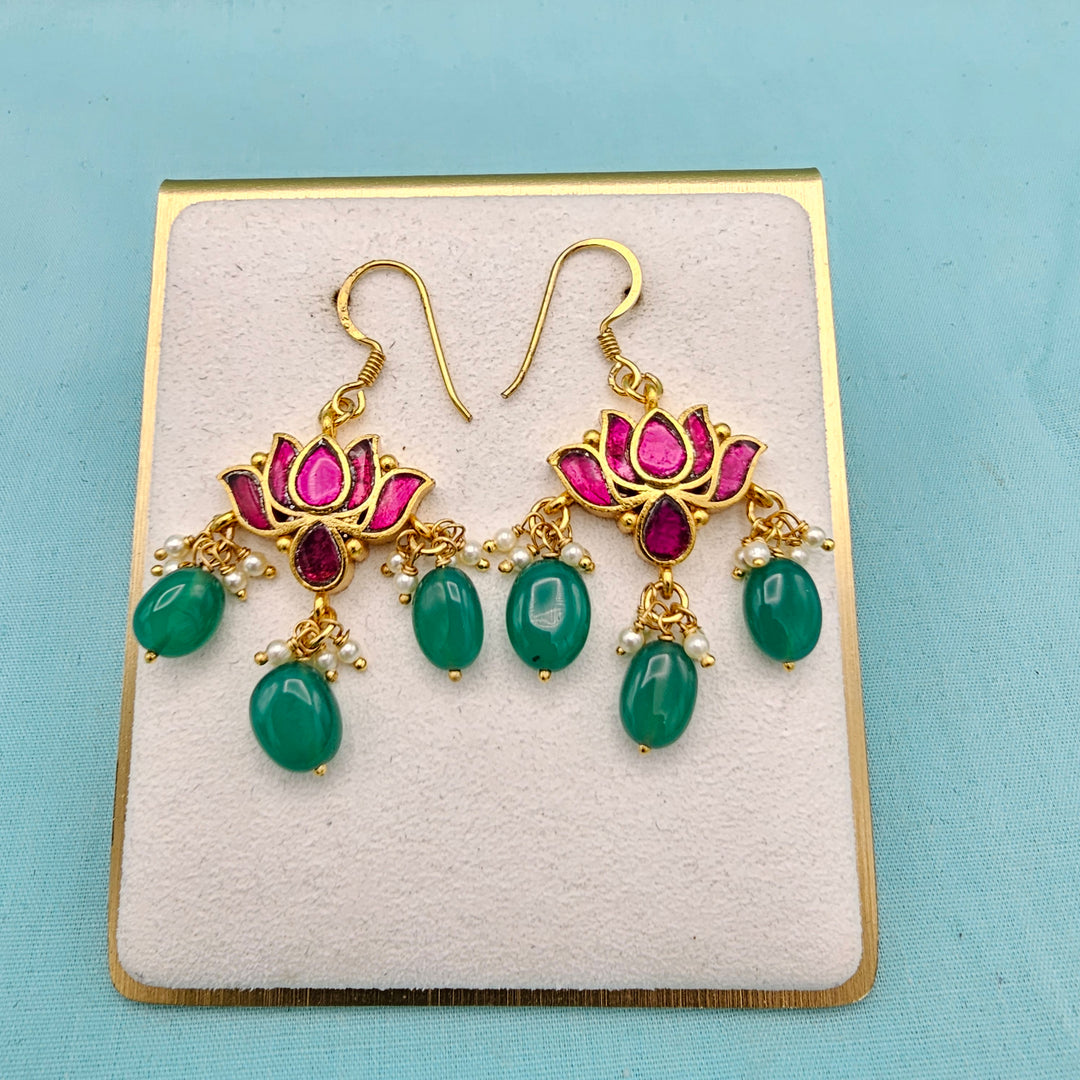 92.5 Silver Kundan danglers