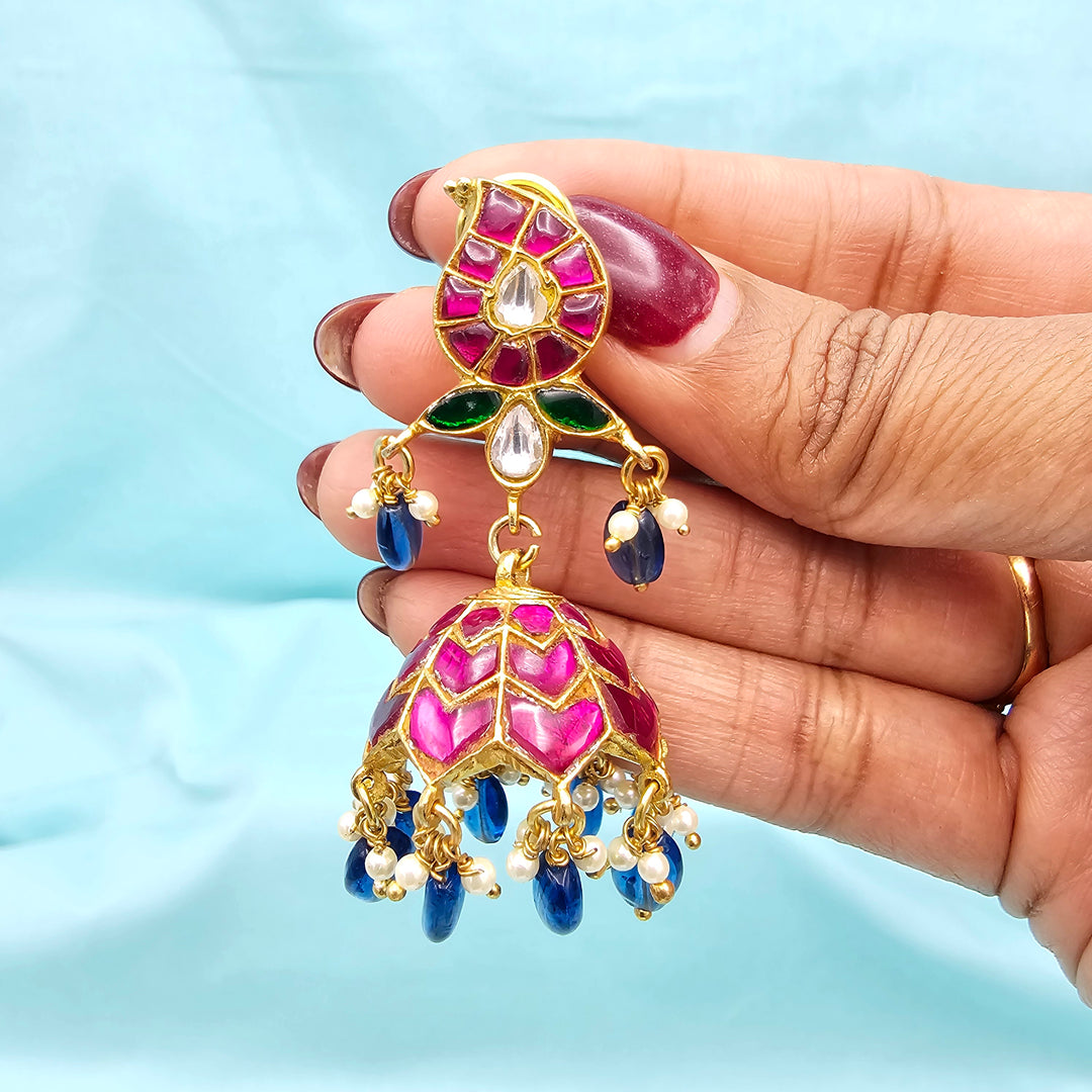 Kundan Jhumka earrings