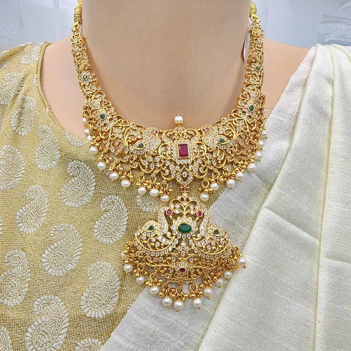 Short Ruby Emerald necklace