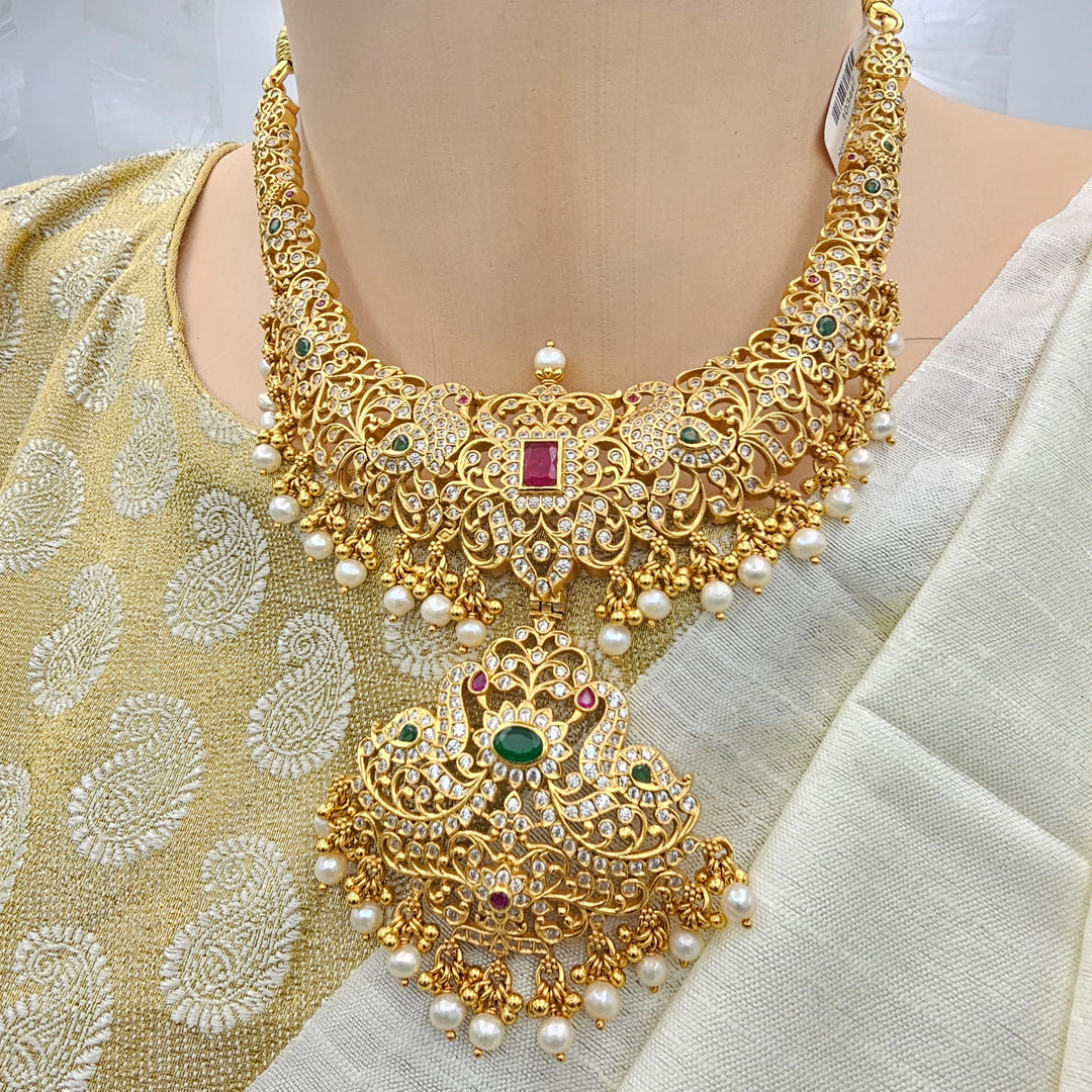 Short Ruby Emerald necklace