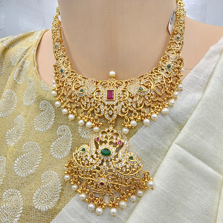 Short Ruby Emerald necklace