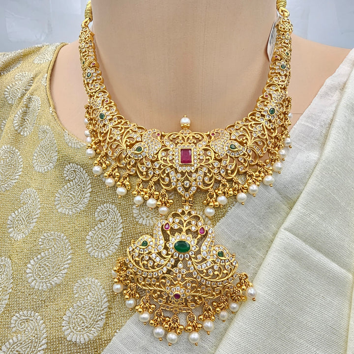 Short Ruby Emerald necklace