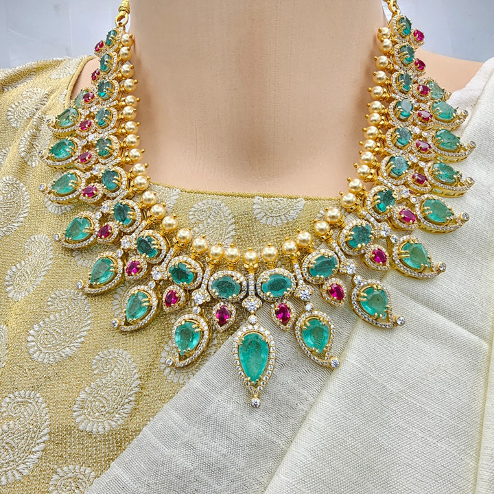 Russian Emerald Necklace set