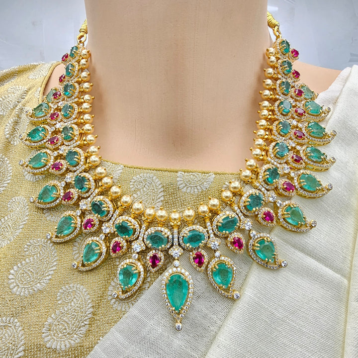 Russian Emerald Necklace set