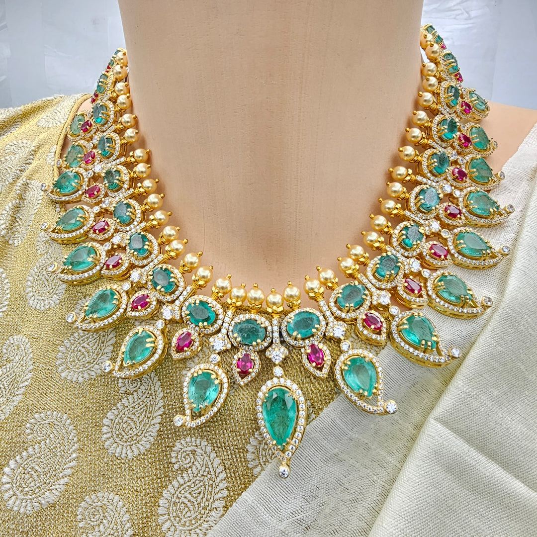 Russian Emerald Necklace set