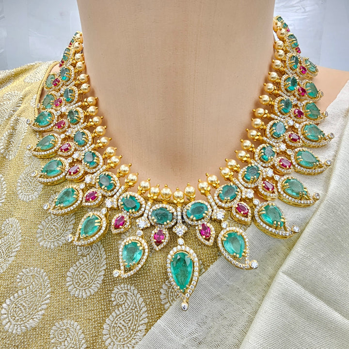 Russian Emerald Necklace set