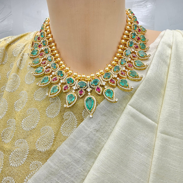Russian Emerald Necklace set