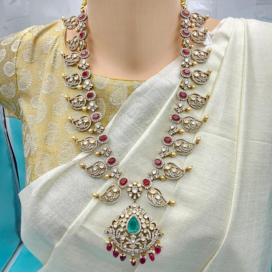 Silver Mango Necklace set