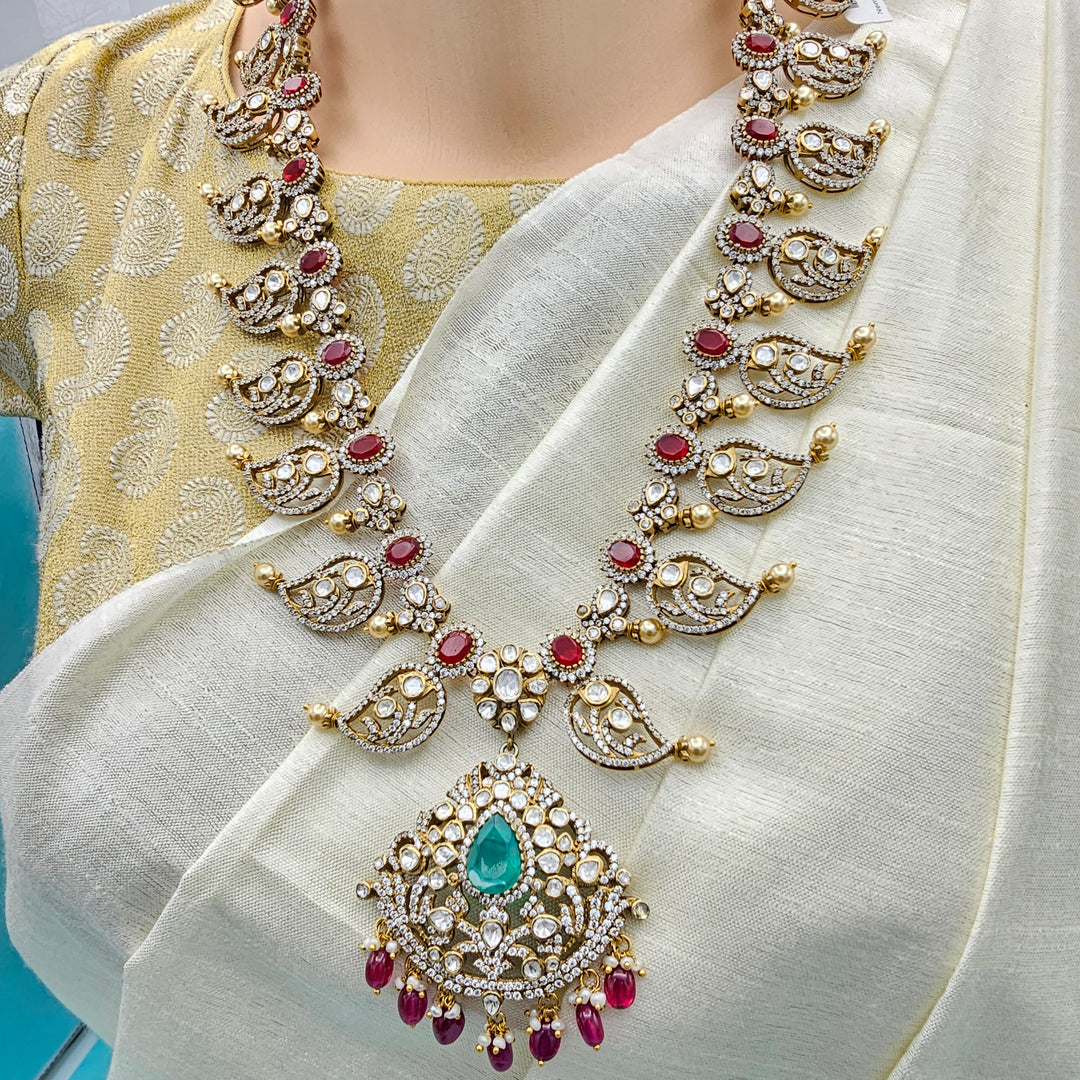 Silver Mango Necklace set