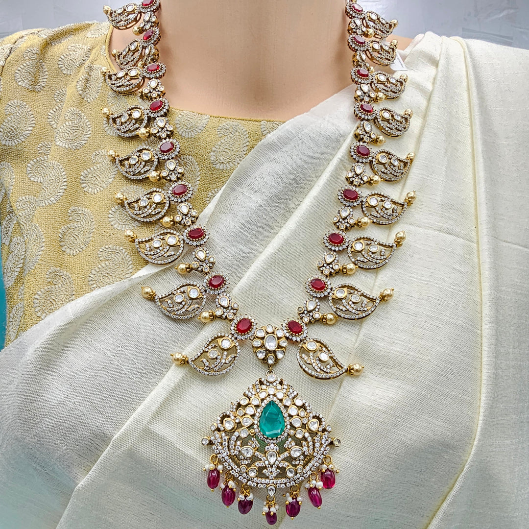 Silver Mango Necklace set